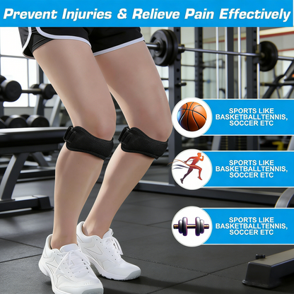 Patella Tendon Knee Strap 2 Pack Knee Pain Relief & Patella Stabilizer Knee Strap, Patellar Tendon Support Strap, Knee Brace for Running, Hiking