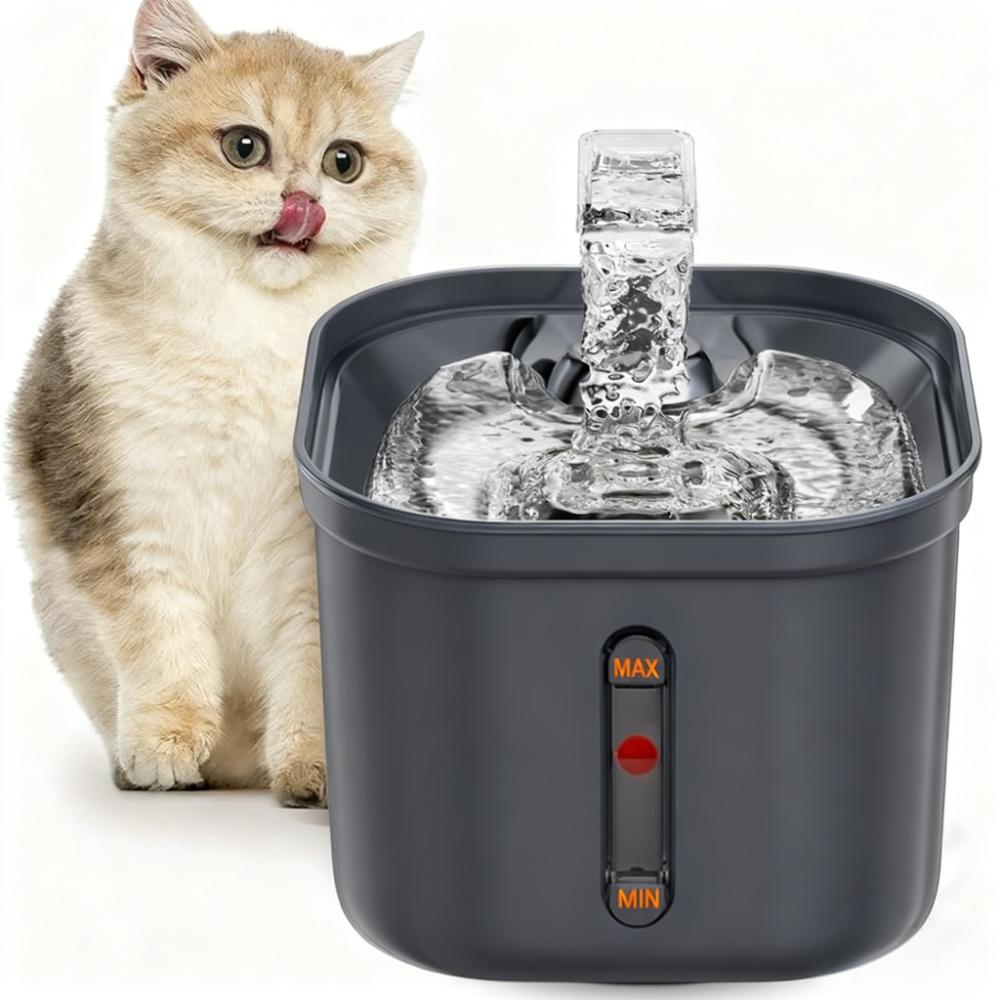 2.2L Stainless Steel Cat Water Fountain - BPA-Free, Dishwasher Safe, Multi-Layer Filtration for Cats & Dogs