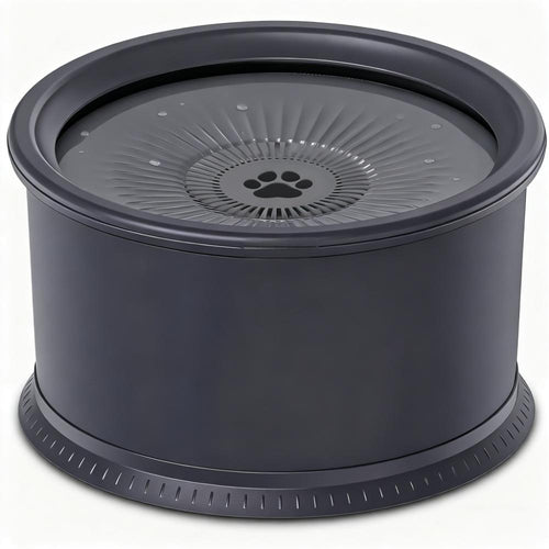 Anti-Tip Dog Water Bowl with Floating Disk - Food Grade Stainless Steel, Anti-Slip Base for All Breeds