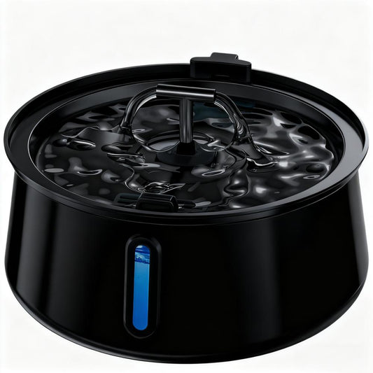 4L Stainless Steel Cat Water Fountain - Ultra Quiet Pet Water Dispenser with Water Window for Cats & Dogs